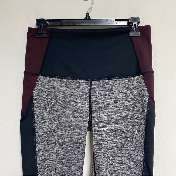 Mano b leggings Black/Burgundy Size Large Ankle - Picture 2 of 4